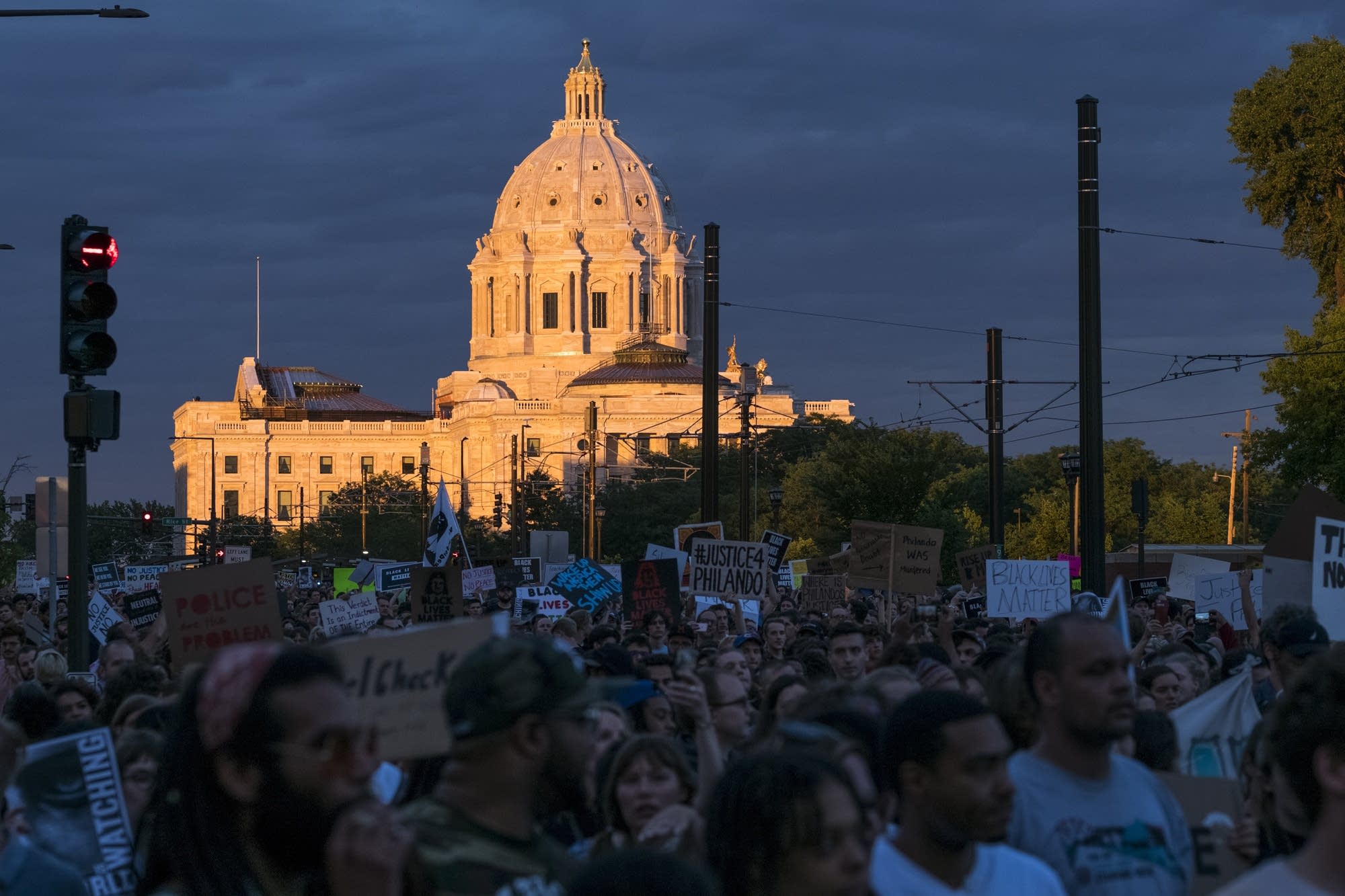 The sun sets on the Capitol.