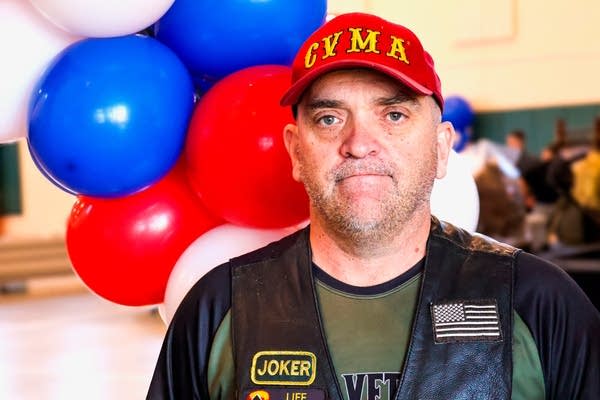 Veteran posing for photo