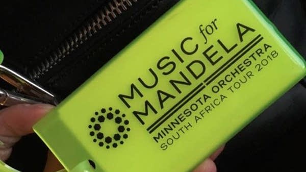 Poster A tag for the Minnesota Orchestra's tour of South Africa.