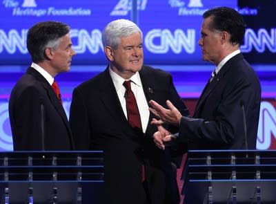Jon Huntsman, Newt Gingrich, Mitt Romney