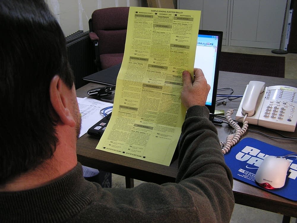South Dakota's sample ballot