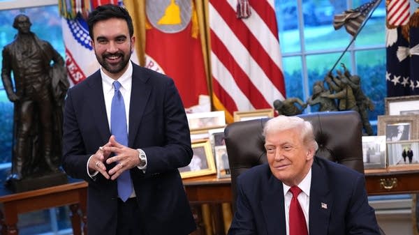 President Donald Trump meets with New York City Mayor-elect Zohran Mamdani in the Oval Office.