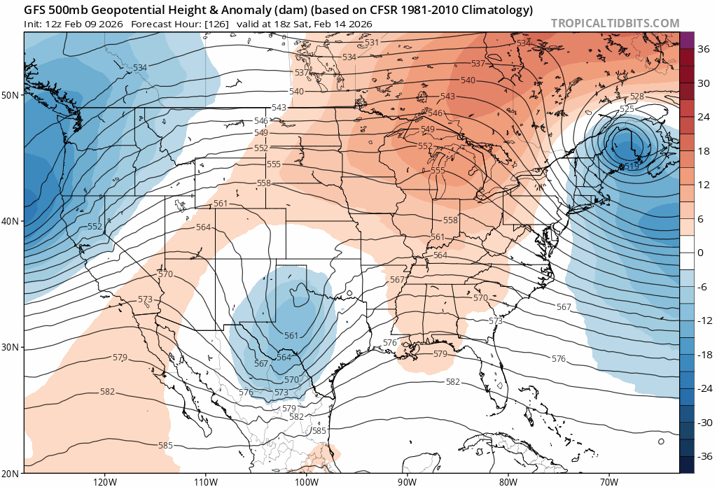 NOAA GFS upper air forecast