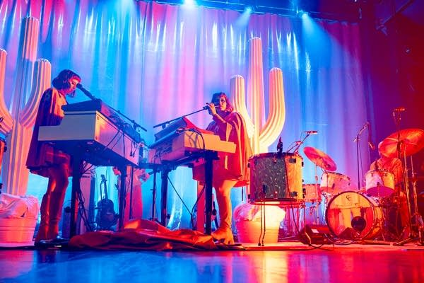 Lucius performing at the Palace Theatre in St. Paul on Friday, May 9, 2025.