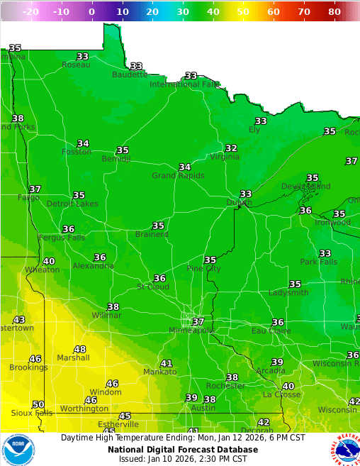 Another thaw Monday, then colder with an Arctic outbreak next weekend