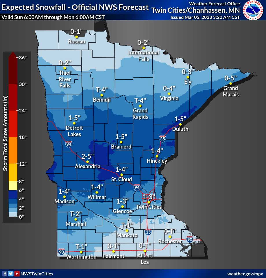 snow totals