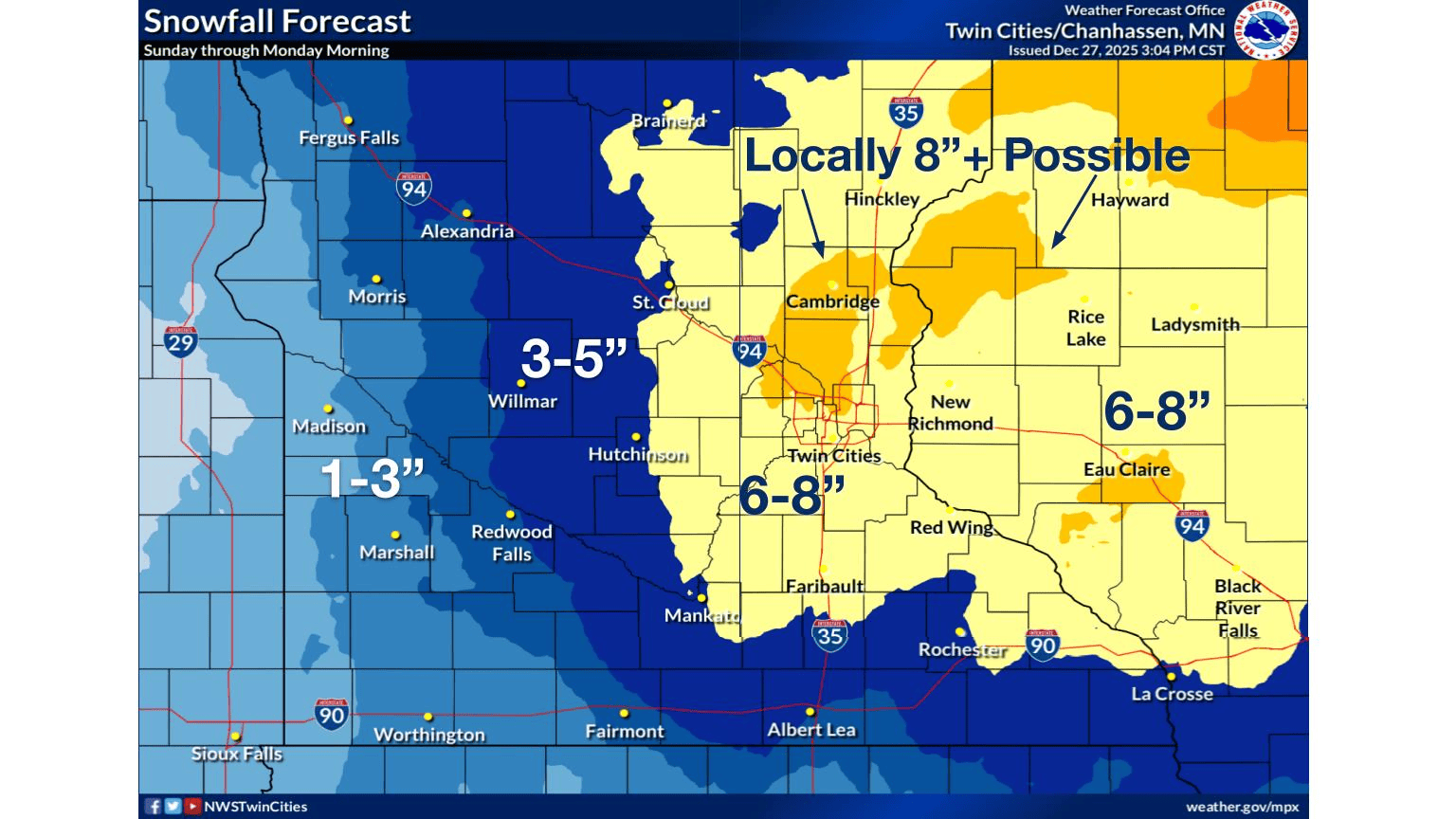 Snowfall potential