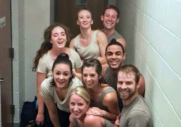 Dancers backstage at MacPhail