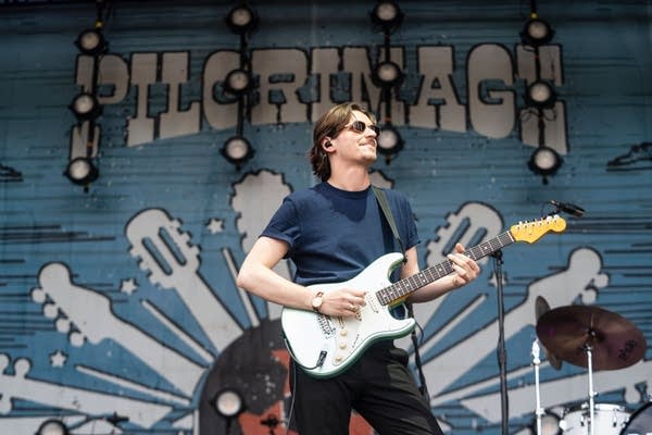 Patrick Droney performs during Pilgrimage Music & Cultural Festival at The Park at Harlinsdale Farm on September 24, 2023 in Franklin, Tennessee.