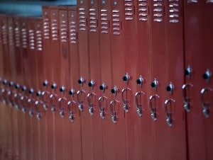 Lockers await a new school year.