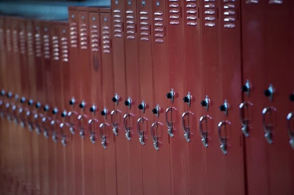 Lockers await a new school year.