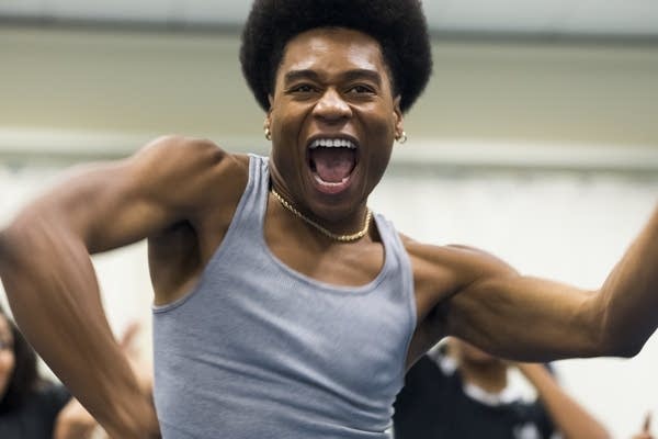 John Jamison dances during rehearsal