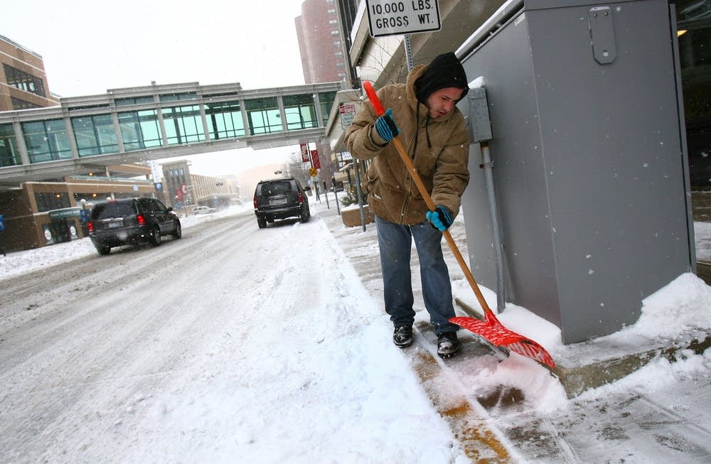 Shoveling snow