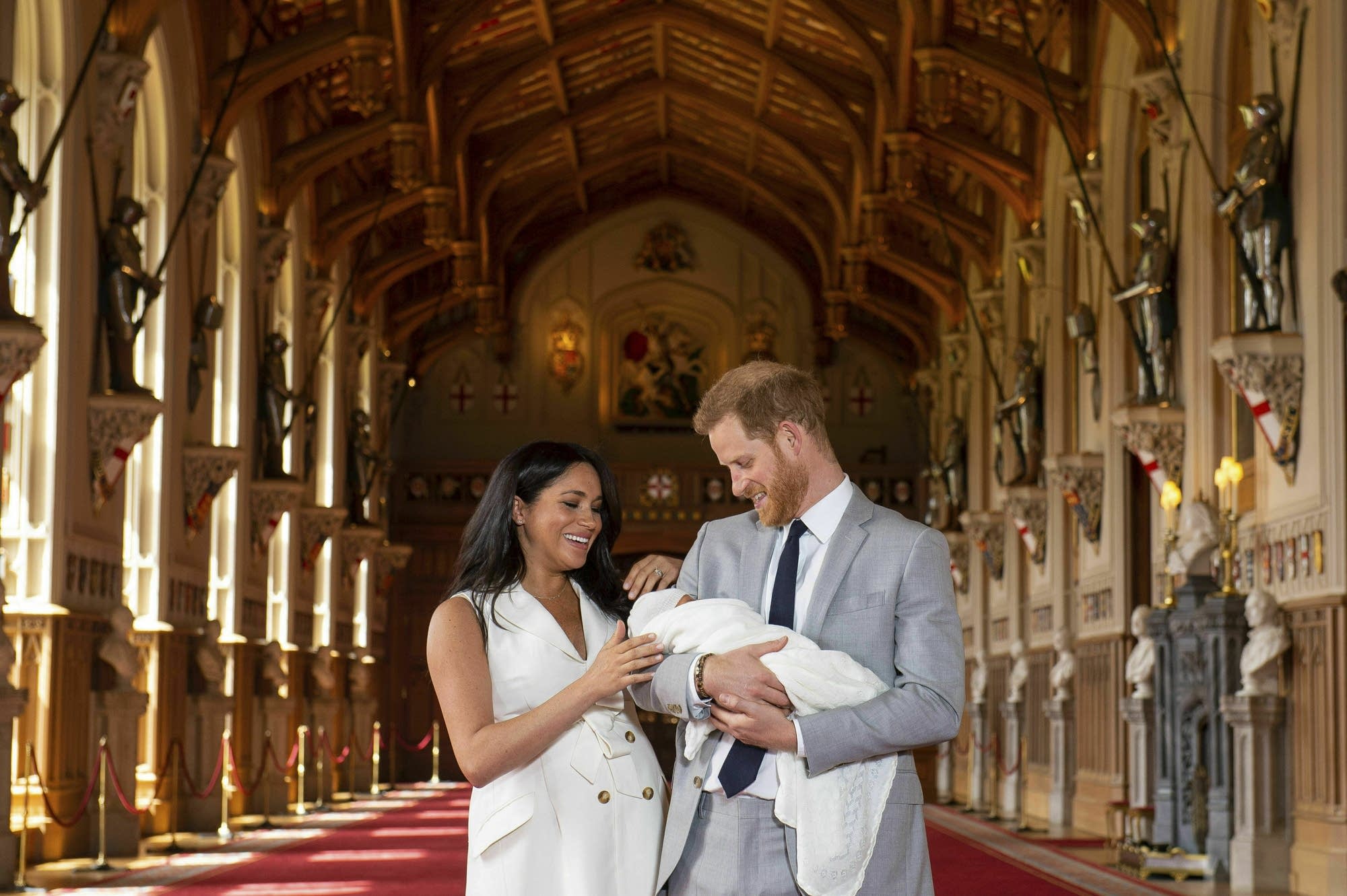 Prince Harry and Meghan, Duchess of Sussex, with Baby Sussex.