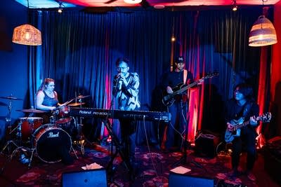 band performing on stage