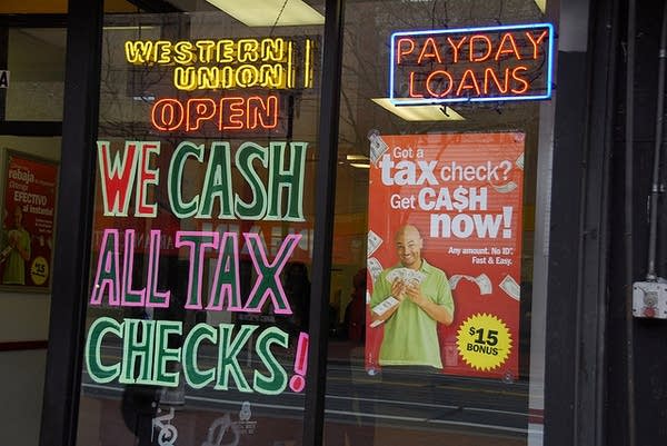 A payday loans store seen open.