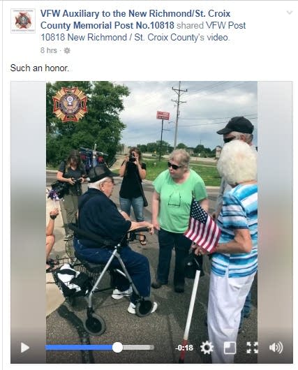 Dying vet is first across new St. Croix bridge