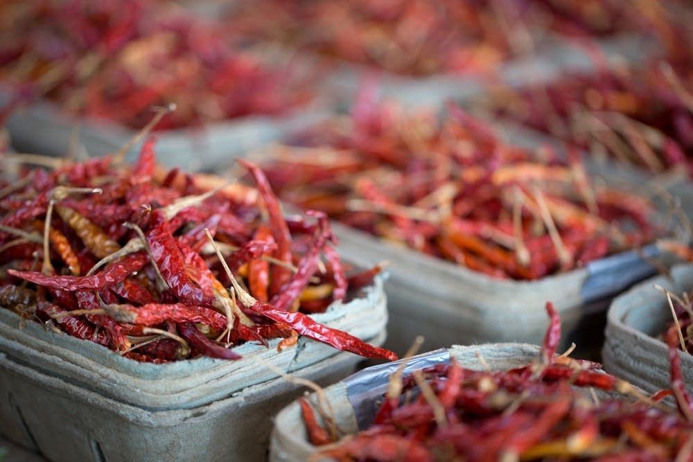 Chili peppers at the downtown St. Paul Farmers Mar