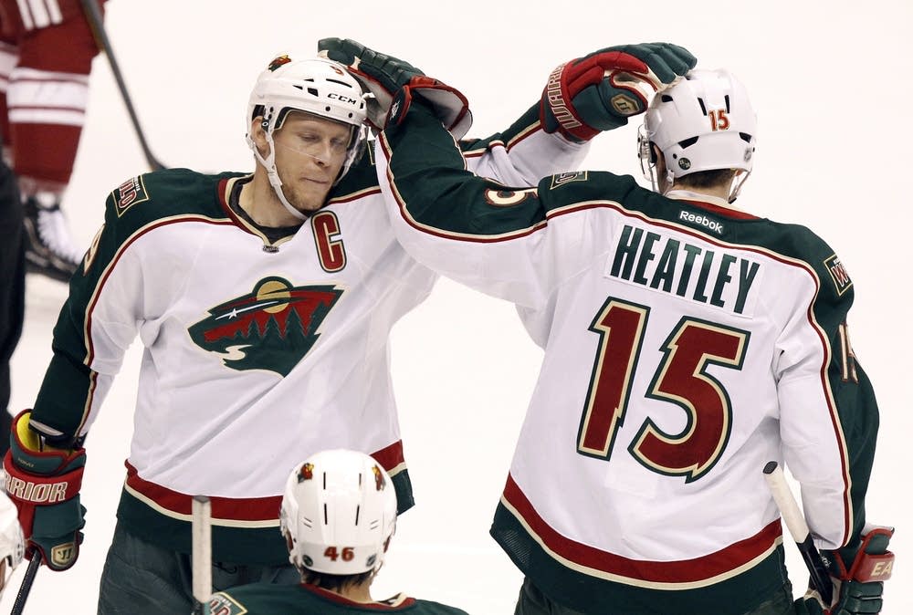 Koivu congratulates Heatley