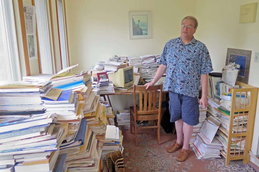 Jim Perlman stood in his home office.