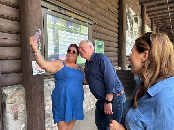 A man posed for a selfie with a woman