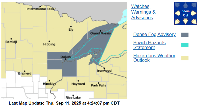 Dense fog advisory