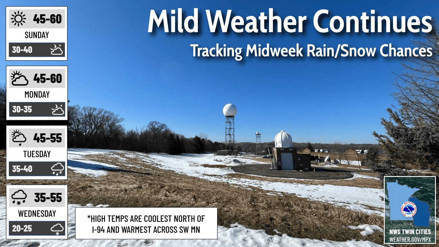 Valentine's Day warmth breaks records in Twin Cities and Eau Claire