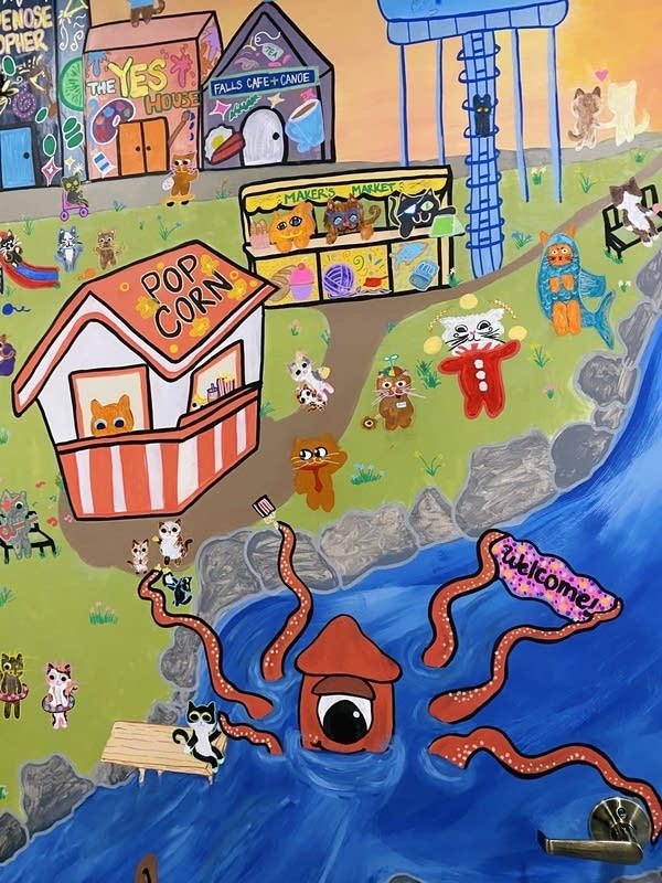 A door mural 