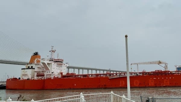 An oil tanker leaves the Corpus Christi Ship Channel, bringing U.S. crude to the global energy marketplace. 