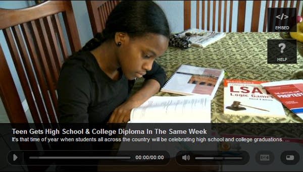 Teen graduates from high school and college in the same week
