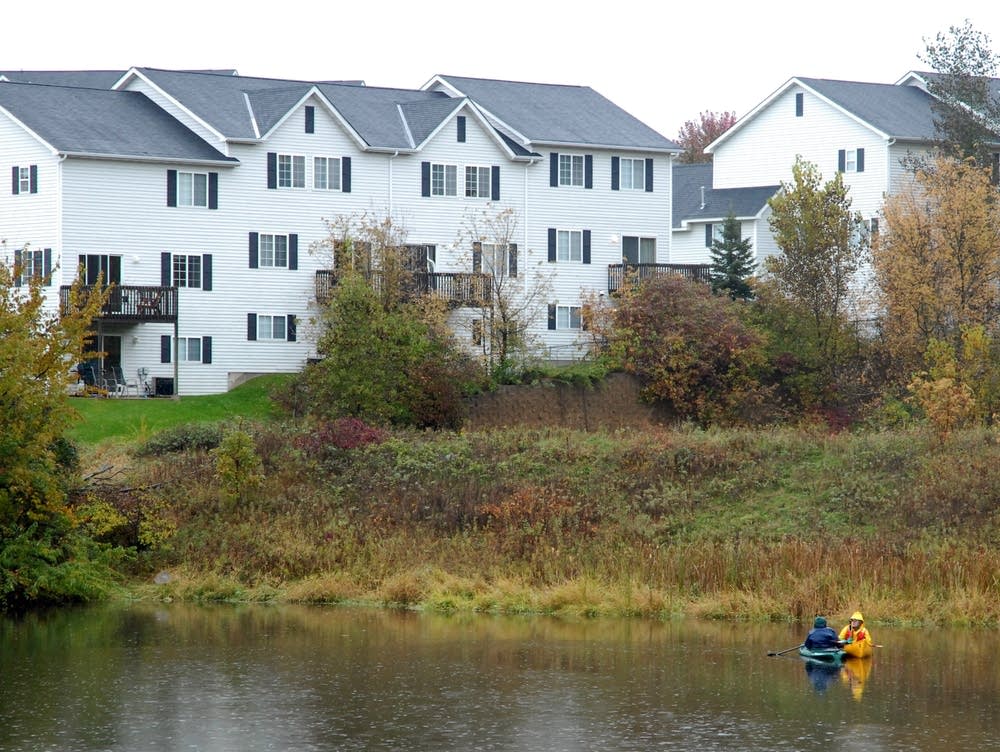 A storm water pond in Woodbury