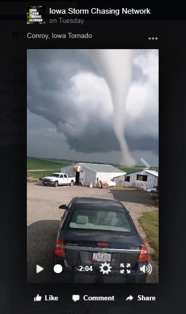 Video: A tornado up close