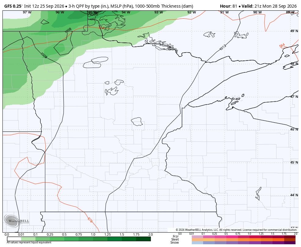 Tuesday rain event