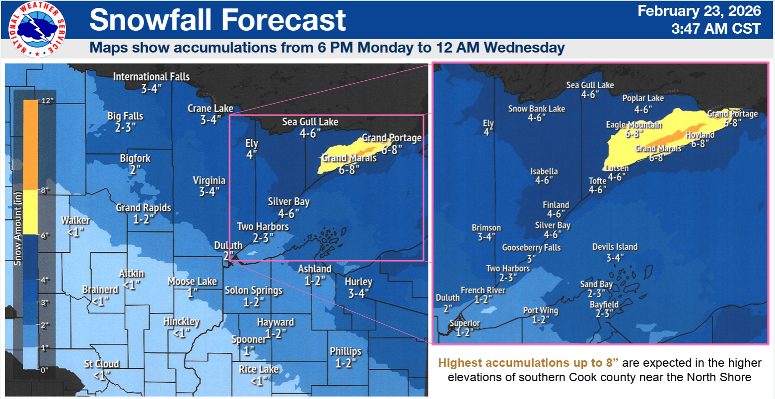 North Shore braces for Round 2 as clipper system brings heavy snow
