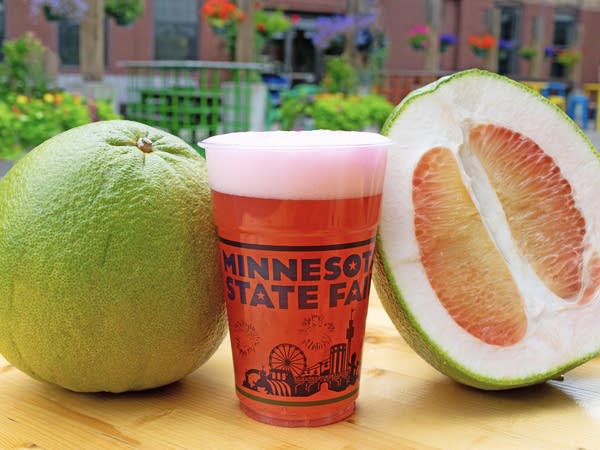 a beverage in a plastic cup
