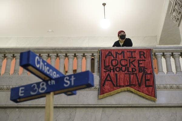 A group of Minneapolis residents inside the City Hall.