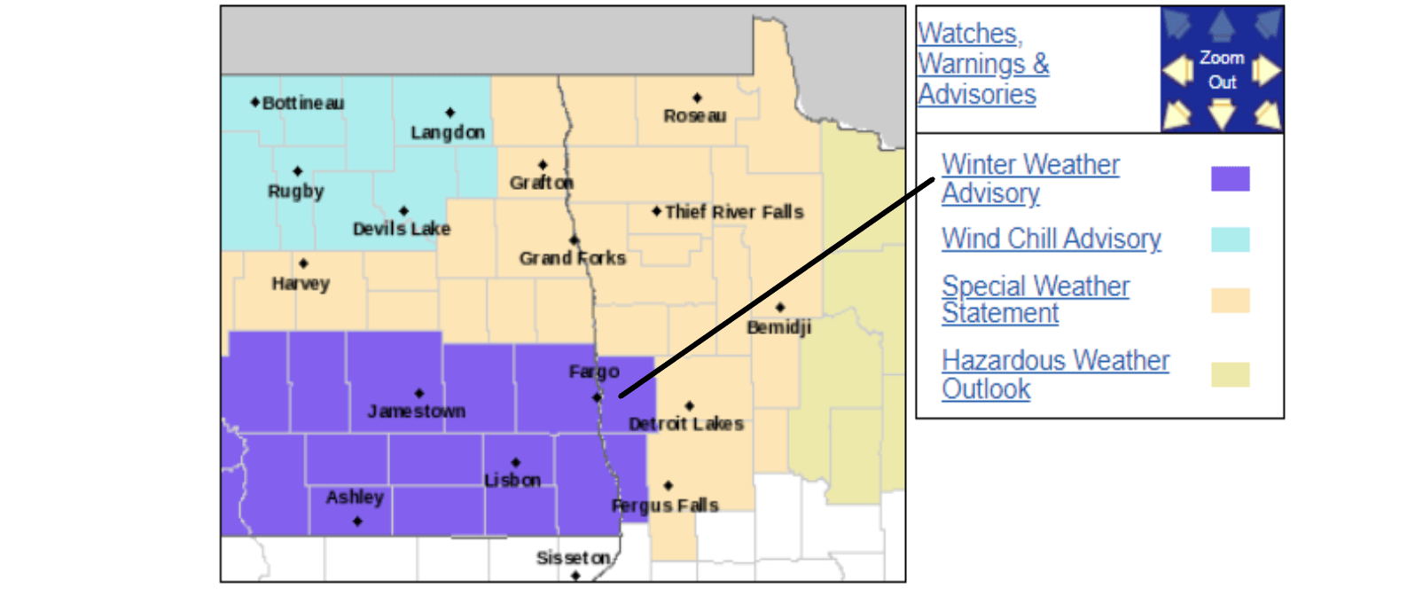Winter weather advisory for Saturday
