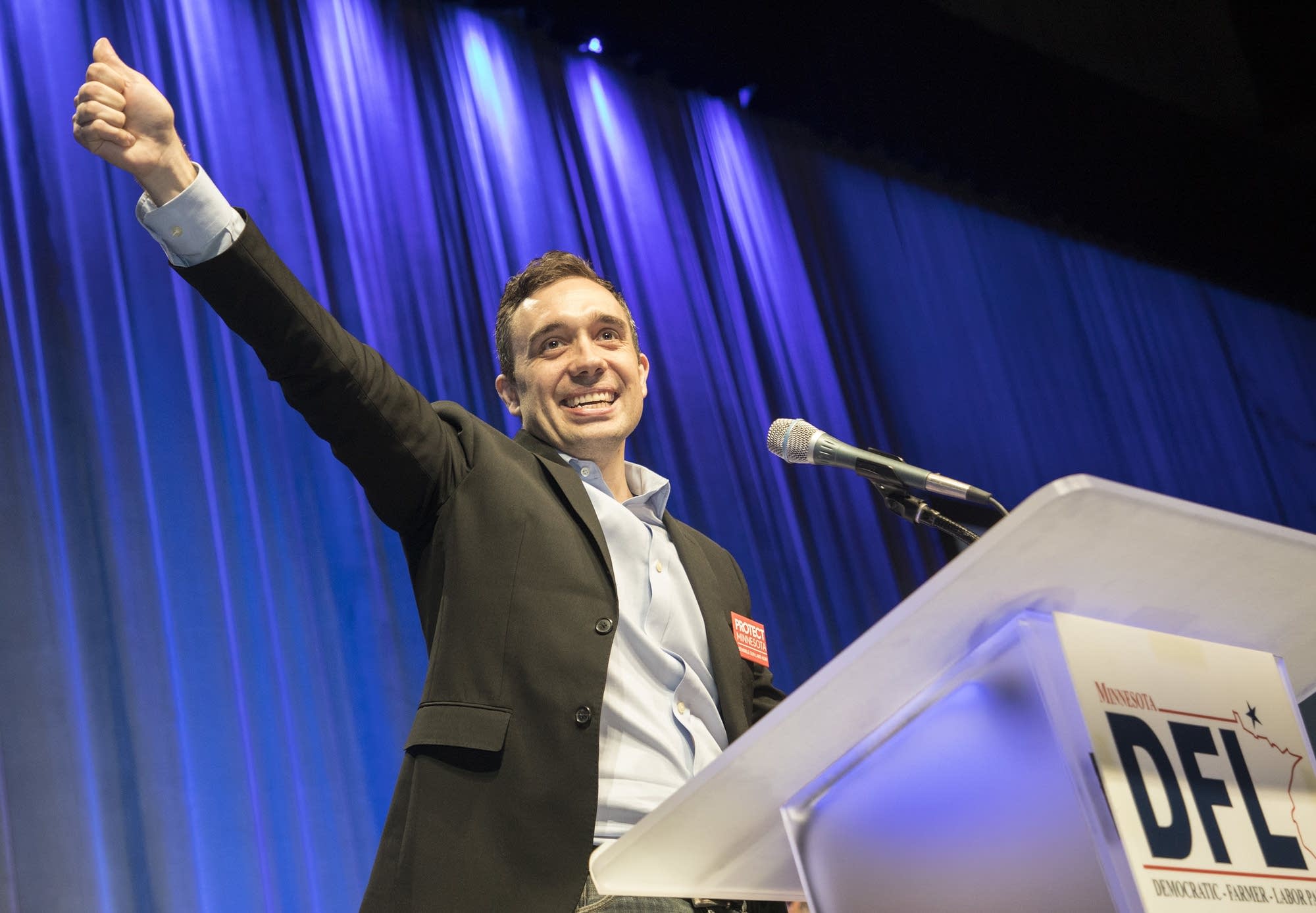 Matt Pelikan was endorsed by the Minnesota DFL party for attorney general.