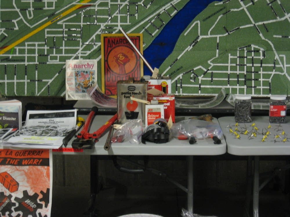 Items found by police in various RNC-related raids