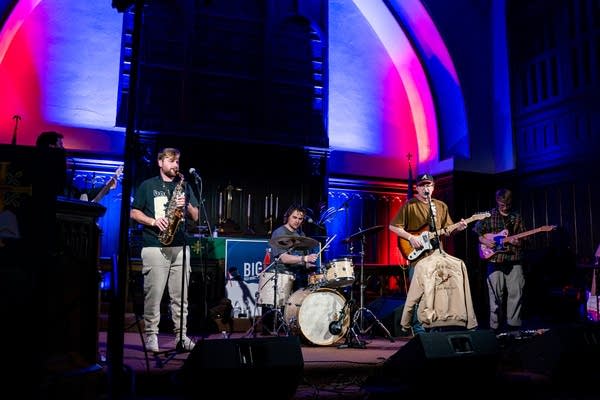 Greentop performing at St. Paul's Lutheran Church in Red Wing, Minnesota, during Big Turn Music Fest on Saturday, Feb. 15, 2025.