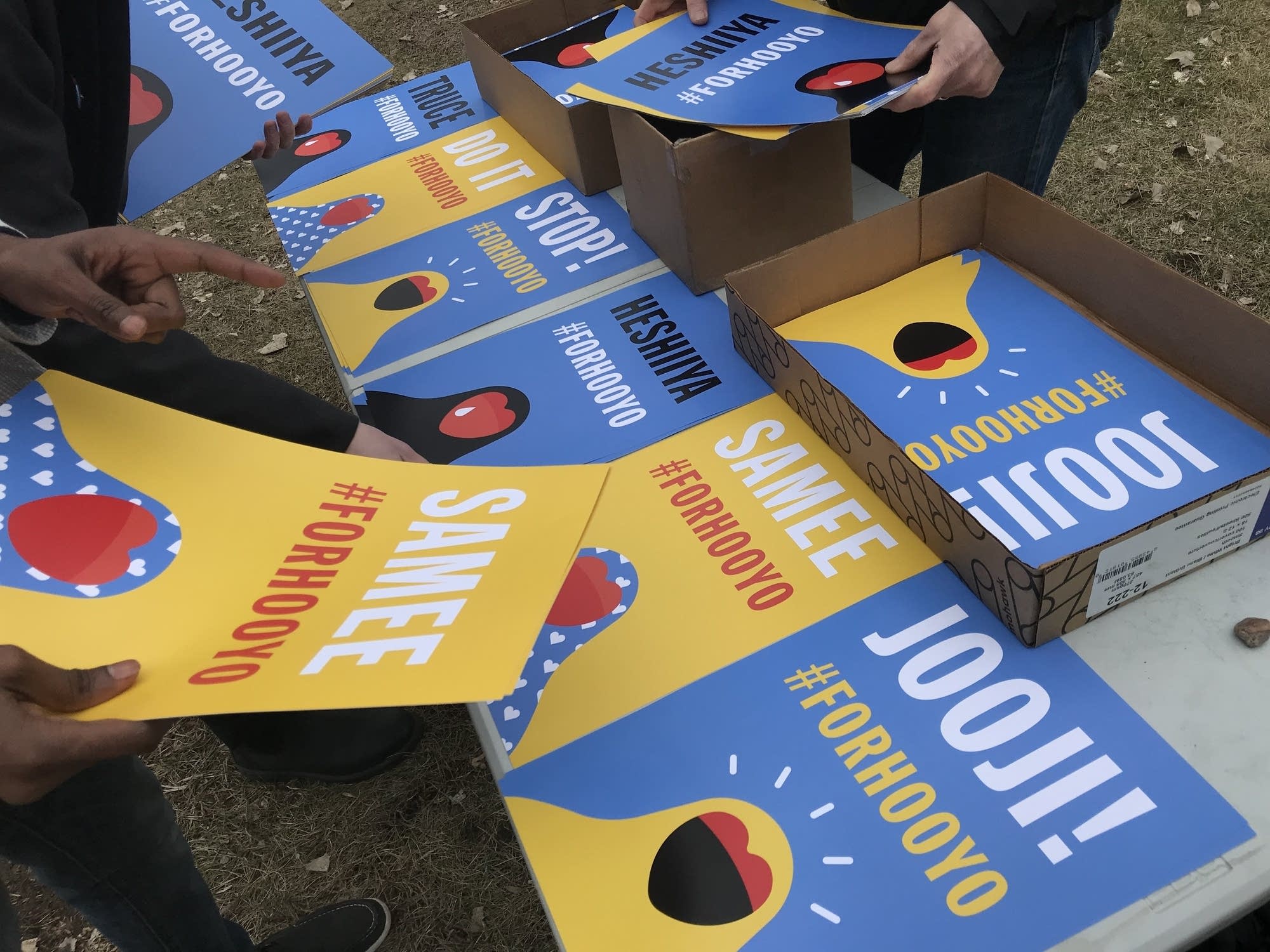 Posters for the #ForHooyo campaign.