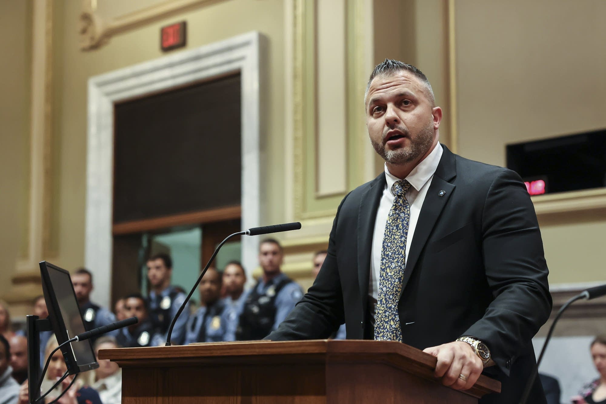 A man standing at a podium