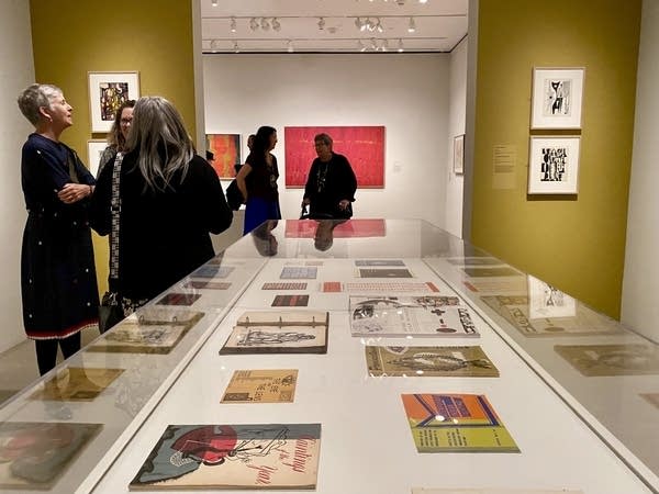 b1999a-20251021-people-walk-around-an-exhibit-600 Minnesotans celebrate George Morrison exhibition in New York