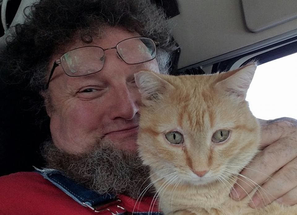 Percy and his owner Paul Robertson