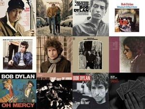 Some of Bob Dylan's album covers