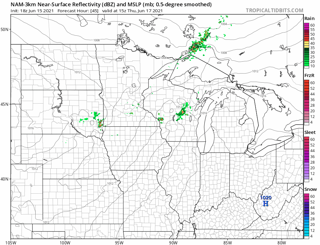 NOAA NAM 3 km model Thursday
