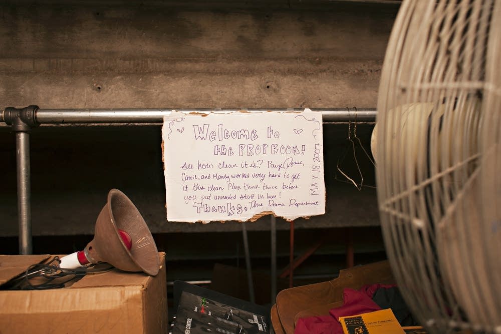 Potter Auditorium prop room