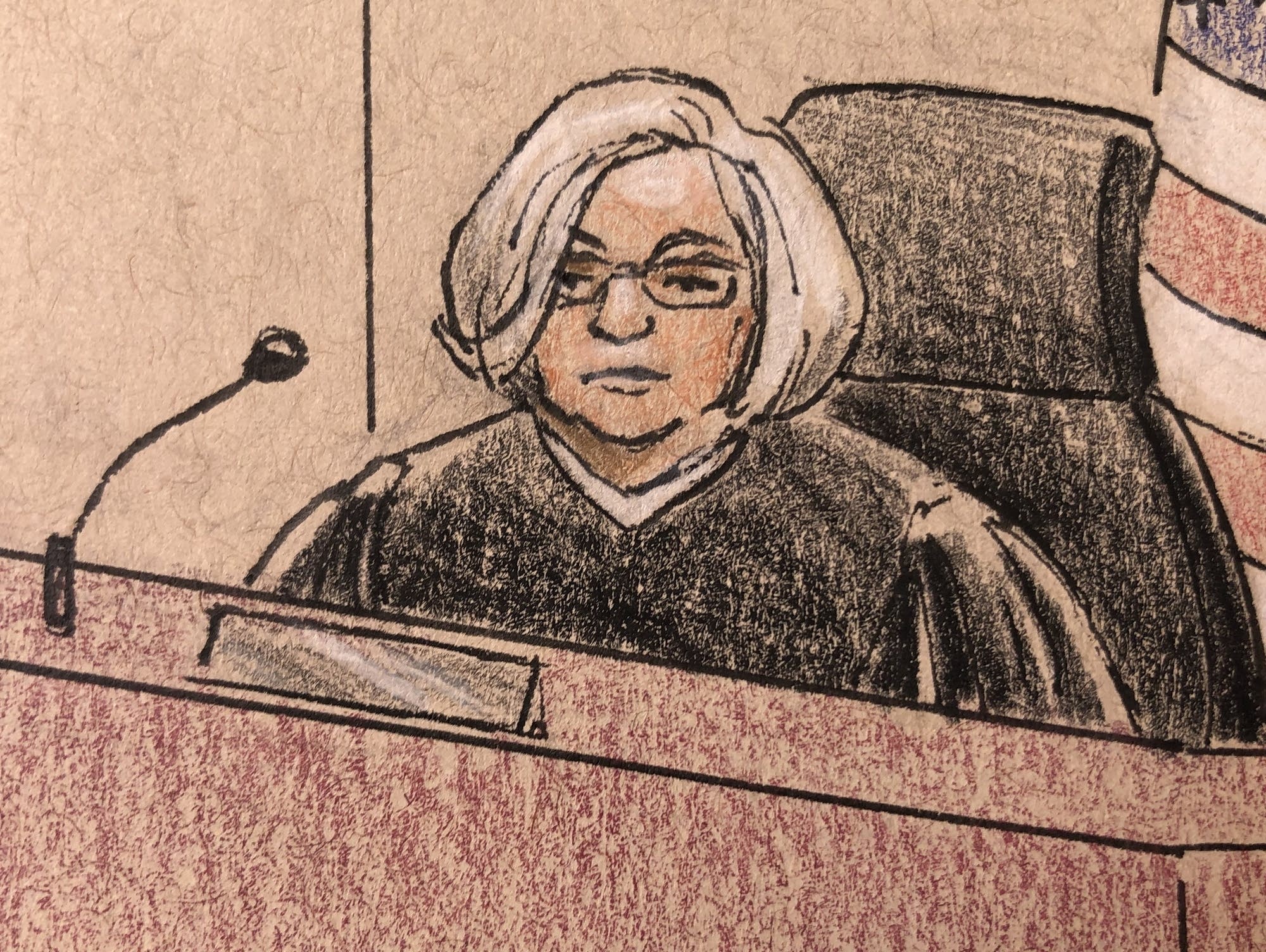Judge Quaintance during Noor's trial on April 26.