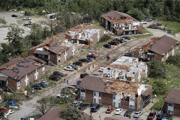 Tornado damage is seen in Jefferson City, Mo.