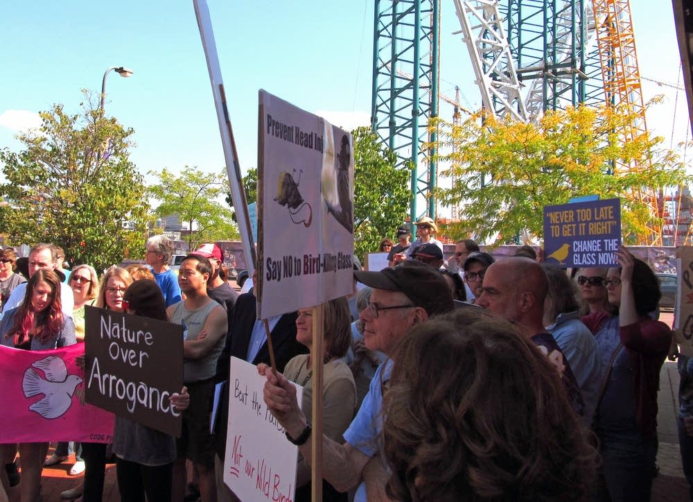 Audobon Chapter of Minneapolis protests glass